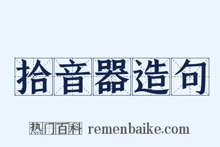 拾音器造句是什么意思的图片